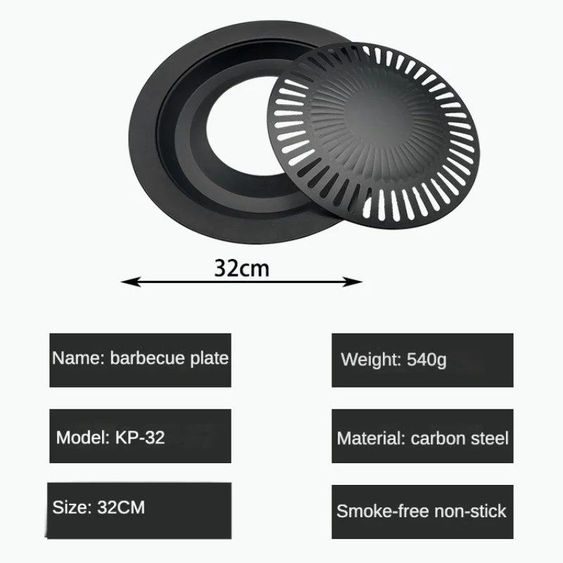 Non-Stick Camping Grill Pan for Meat Skewers Thickened