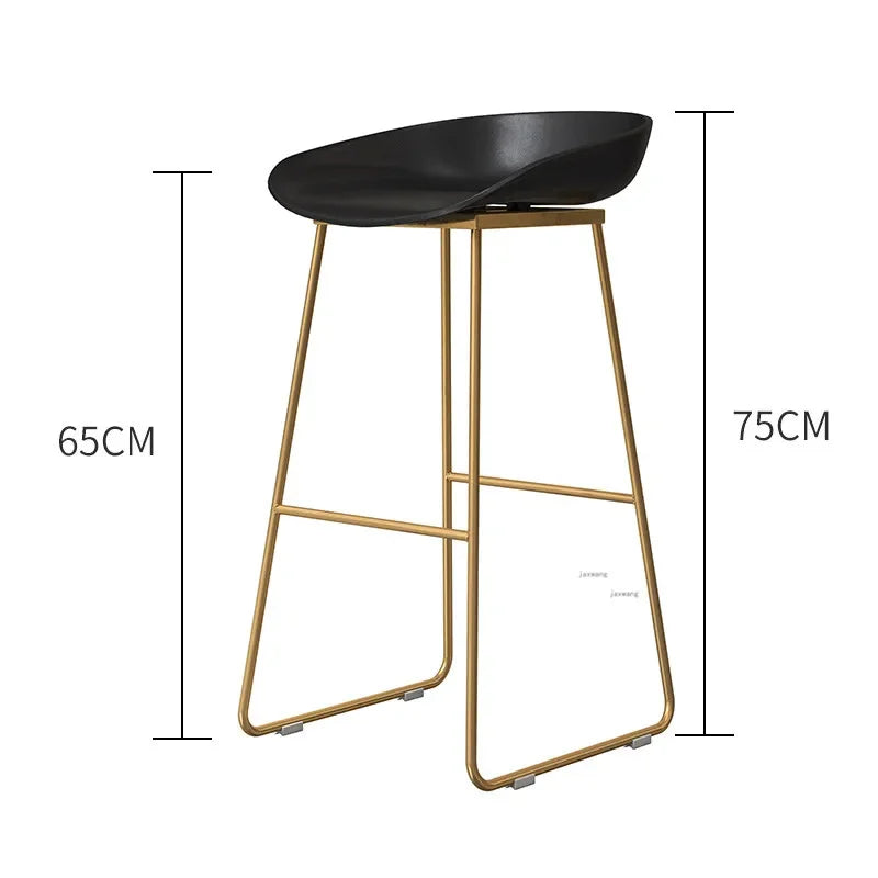 Nordic Bar Stool High Chair Wrought Iron Minimalist