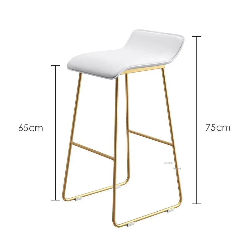 Nordic Bar Stool High Chair Wrought Iron Minimalist
