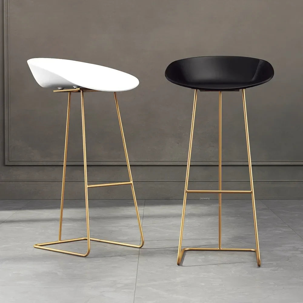 Nordic Bar Stool High Chair Wrought Iron Minimalist