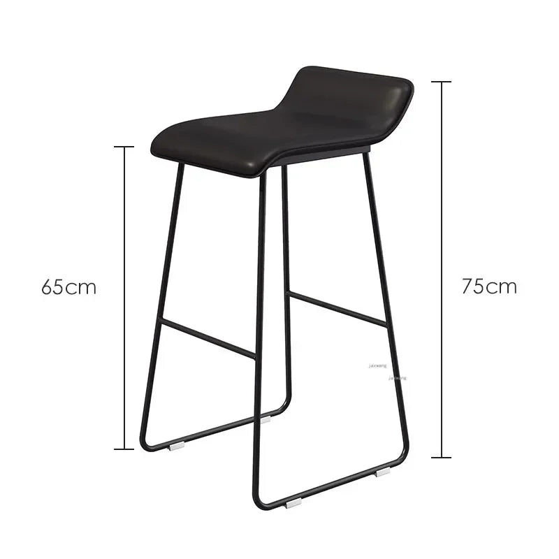 Nordic Bar Stool High Chair Wrought Iron Minimalist