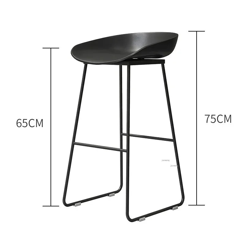 Nordic Bar Stool High Chair Wrought Iron Minimalist