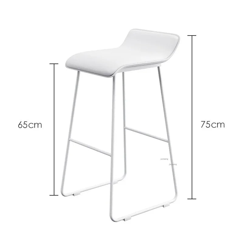 Nordic Bar Stool High Chair Wrought Iron Minimalist