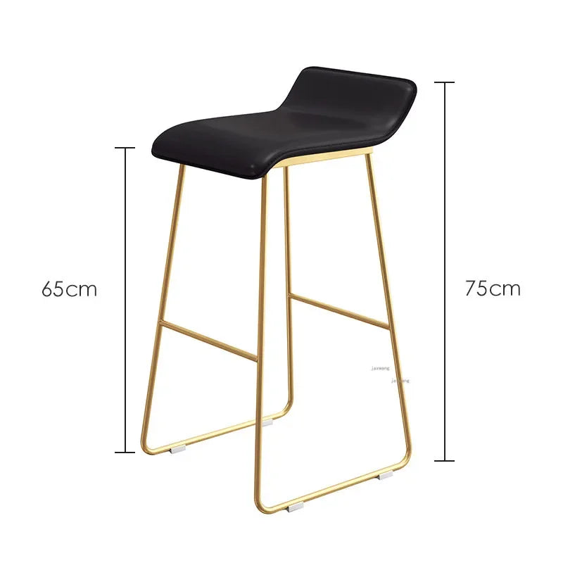 Nordic Bar Stool High Chair Wrought Iron Minimalist