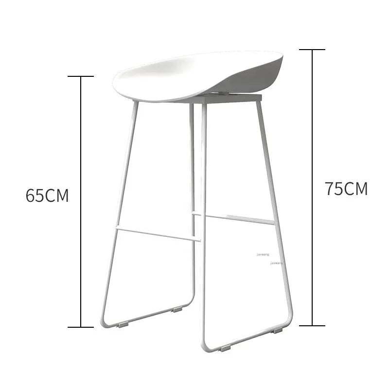 Nordic Bar Stool High Chair Wrought Iron Minimalist