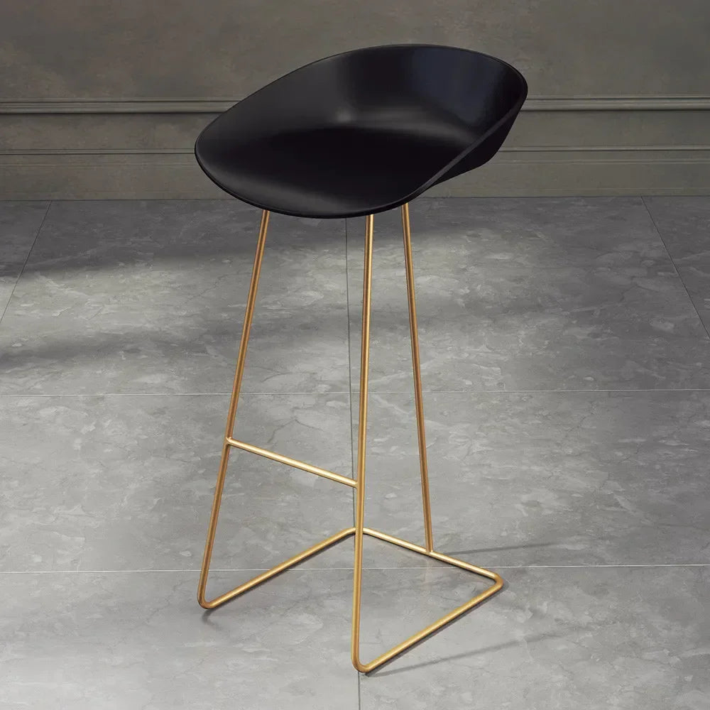 Nordic Bar Stool High Chair Wrought Iron Minimalist