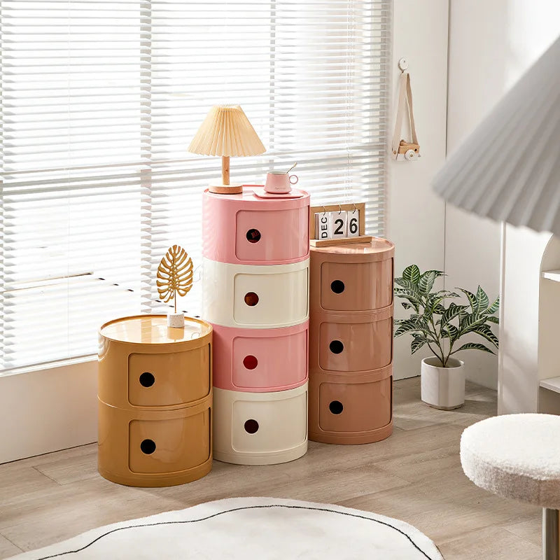 Nordic Ins Network Red Bedside Cabinet Modern Simple