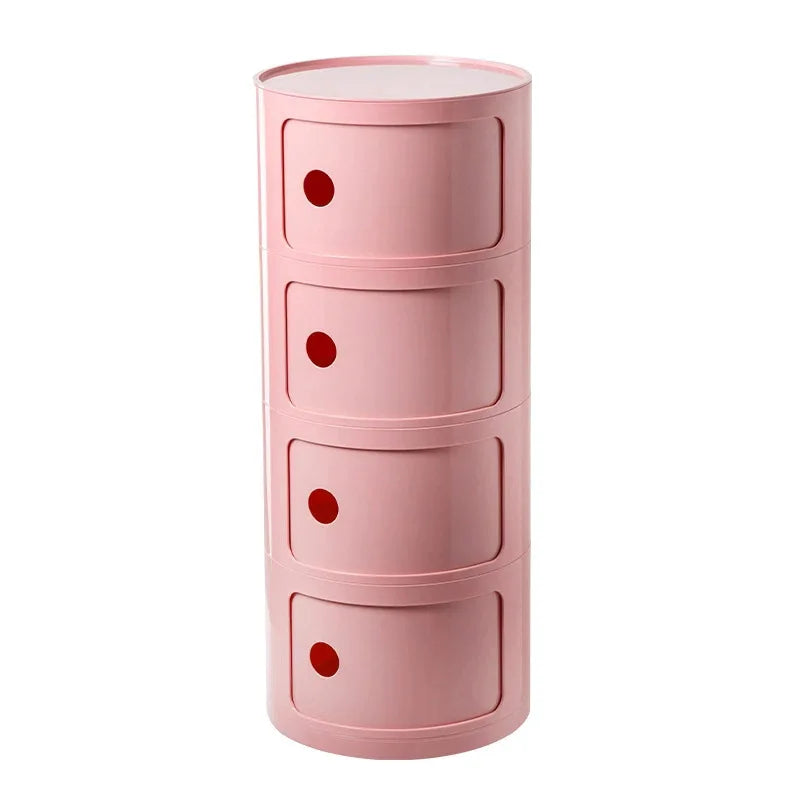 Nordic Ins Network Red Bedside Cabinet Modern Simple