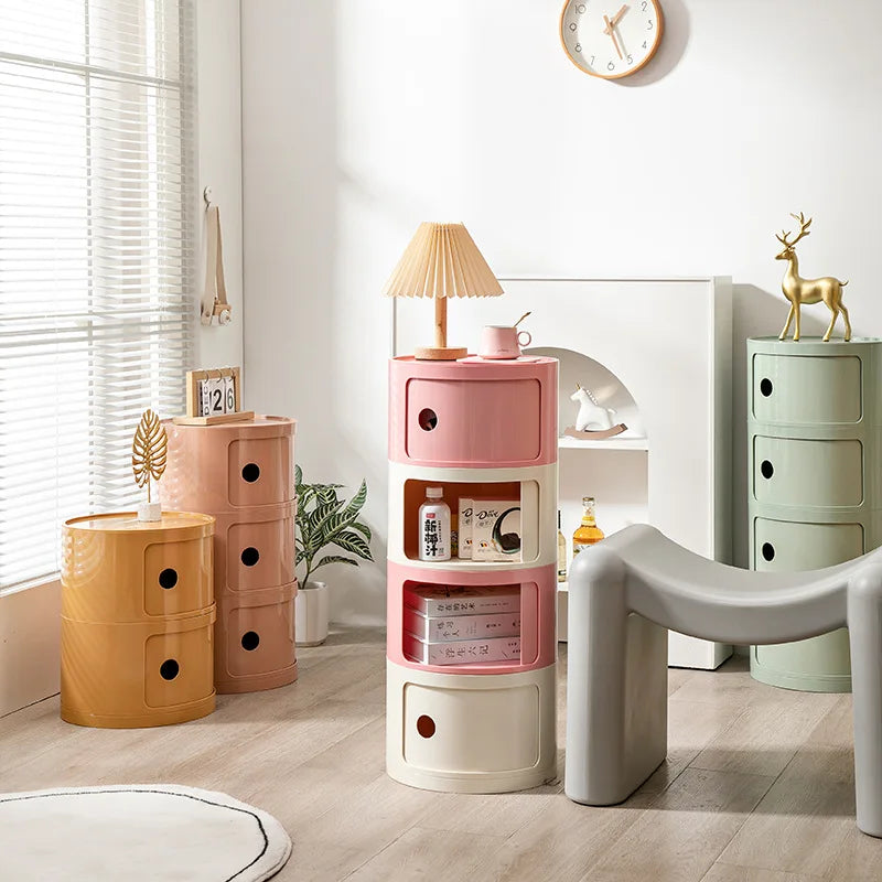 Nordic Ins Network Red Bedside Cabinet Modern Simple
