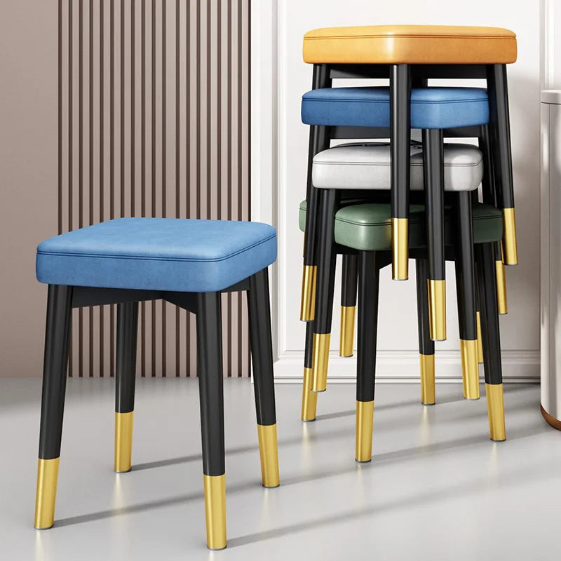 Nordic Luxury Dining Chairs Home Stackable Stools Modern