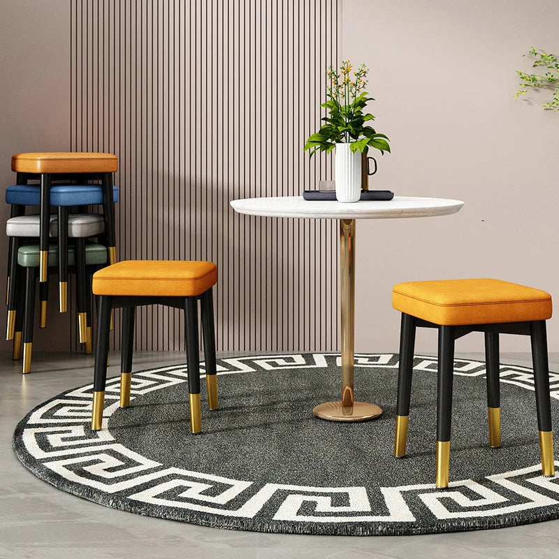 Nordic Luxury Dining Chairs Home Stackable Stools Modern