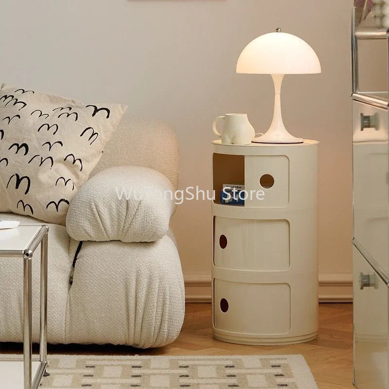 Nordic Net Red Bedroom Bedside Table Modern Minimalist