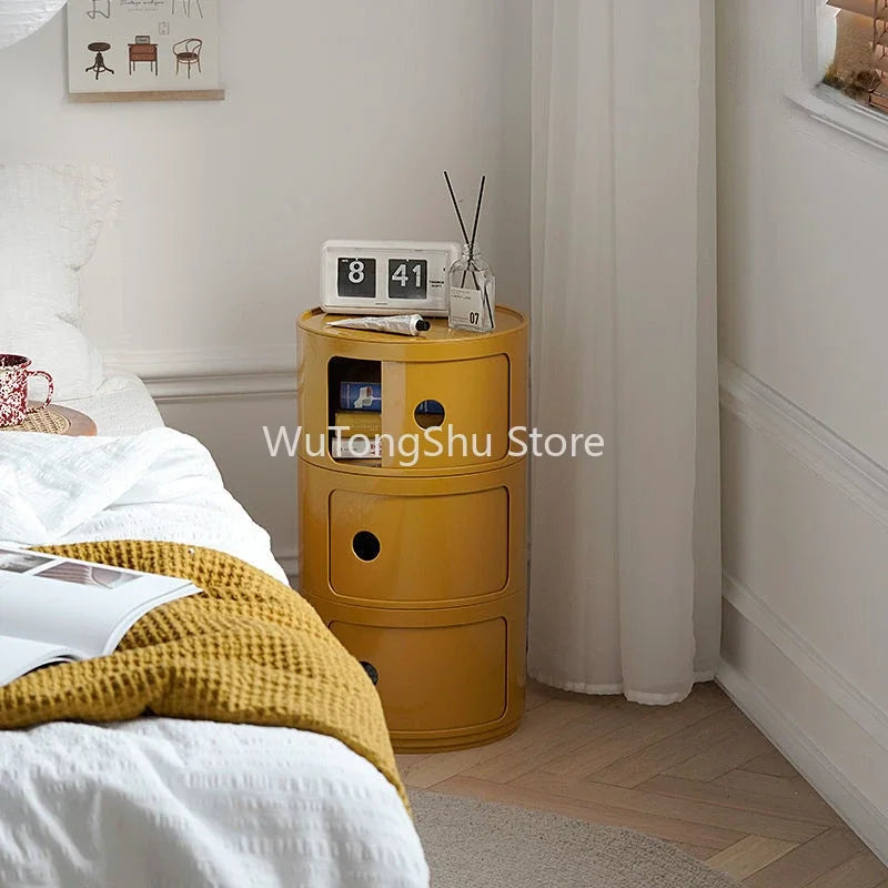 Nordic Net Red Bedroom Bedside Table Modern Minimalist