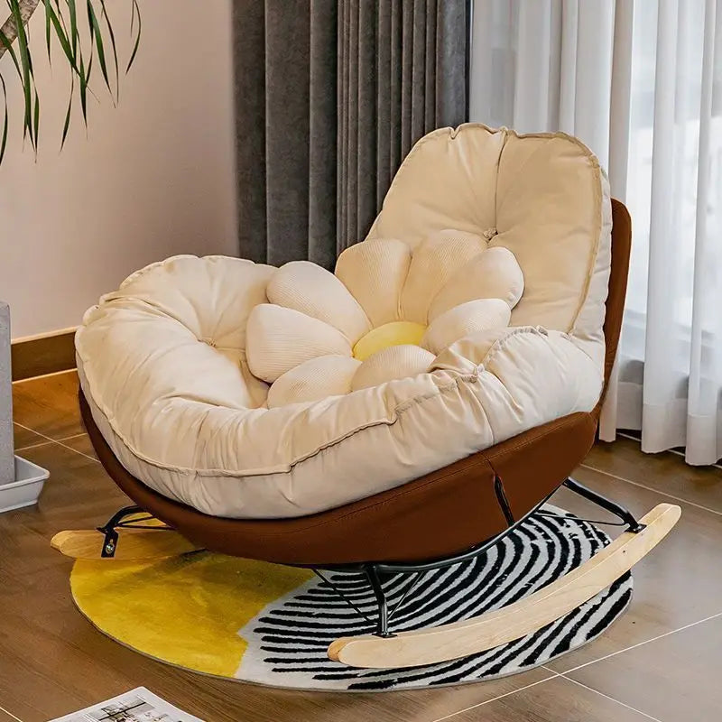 Nordic Style Single Rocking Chair Lazy Sofa Balcony