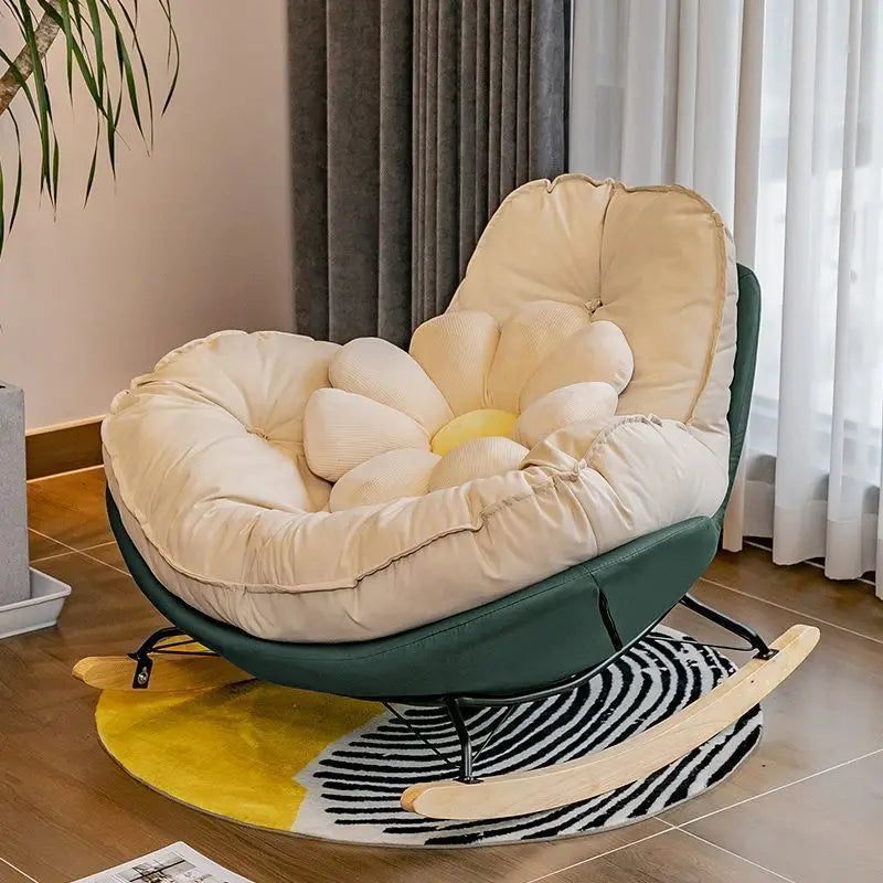 Nordic Style Single Rocking Chair Lazy Sofa Balcony