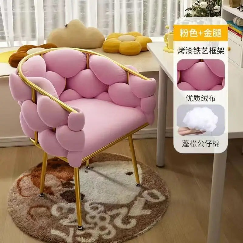Nordic Vanity Chair Girls Comfortable Bedroom Living Room