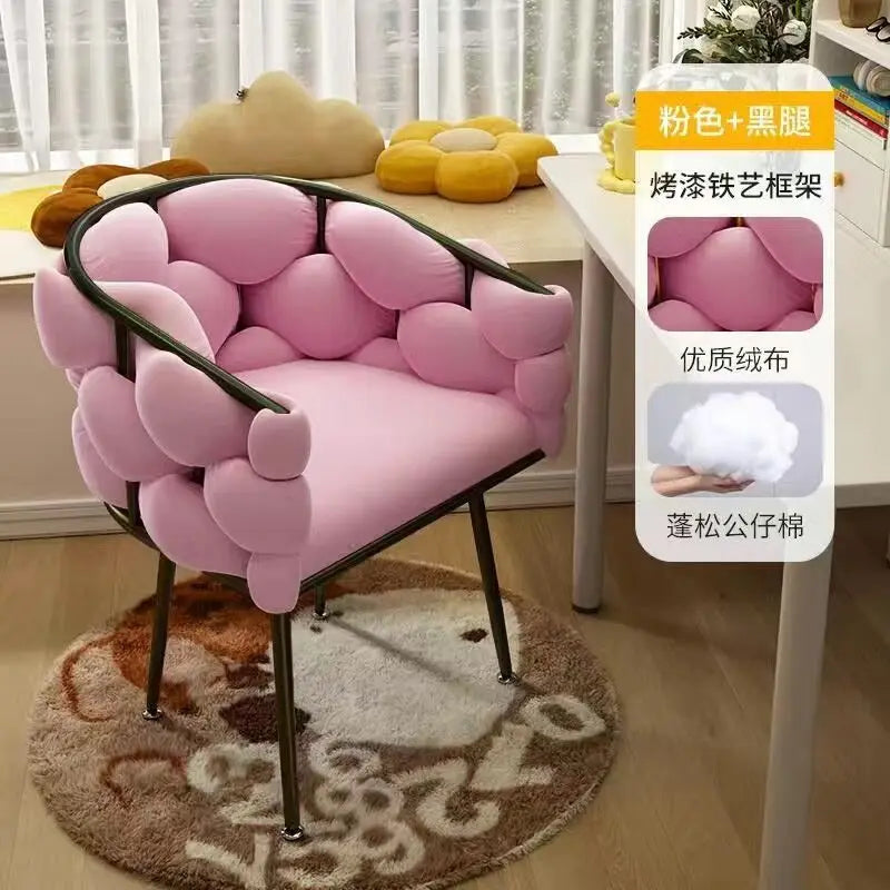 Nordic Vanity Chair Girls Comfortable Bedroom Living Room