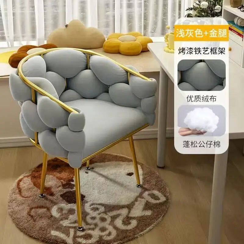 Nordic Vanity Chair Girls Comfortable Bedroom Living Room