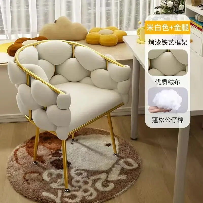 Nordic Vanity Chair Girls Comfortable Bedroom Living Room