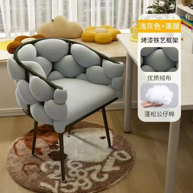 Nordic Vanity Chair Girls Comfortable Bedroom Living Room