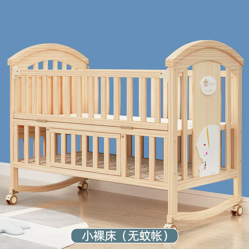 Mu Tongfang Crib Patchwork Large Bed European Mobile