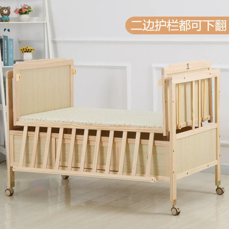 Baby Crib Electric Cradle Bed Patchwork Big Bed