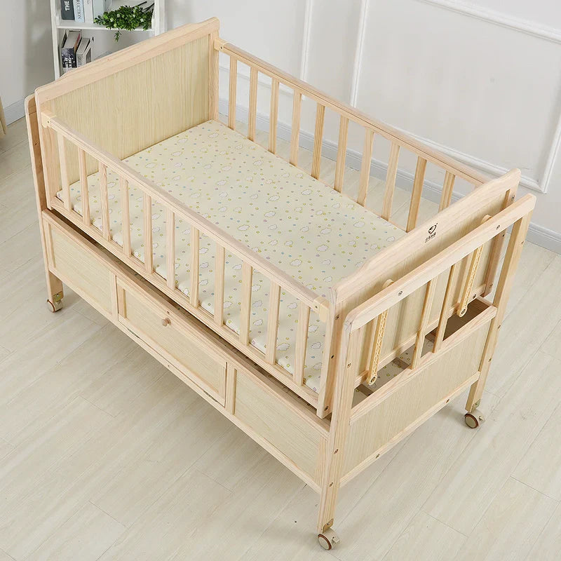 Baby Crib Electric Cradle Bed Patchwork Big Bed