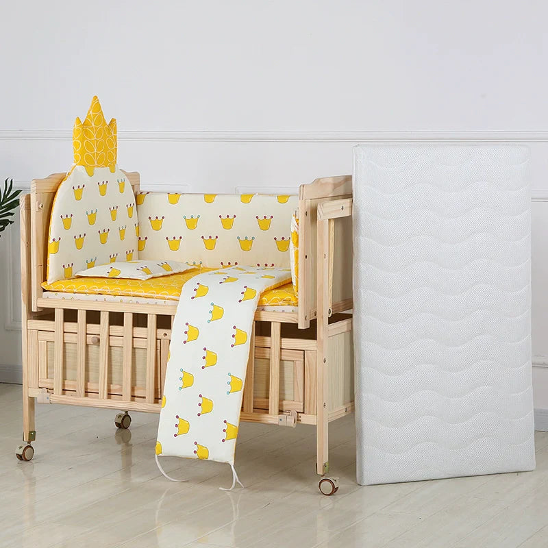 Baby Crib Electric Cradle Bed Patchwork Big Bed