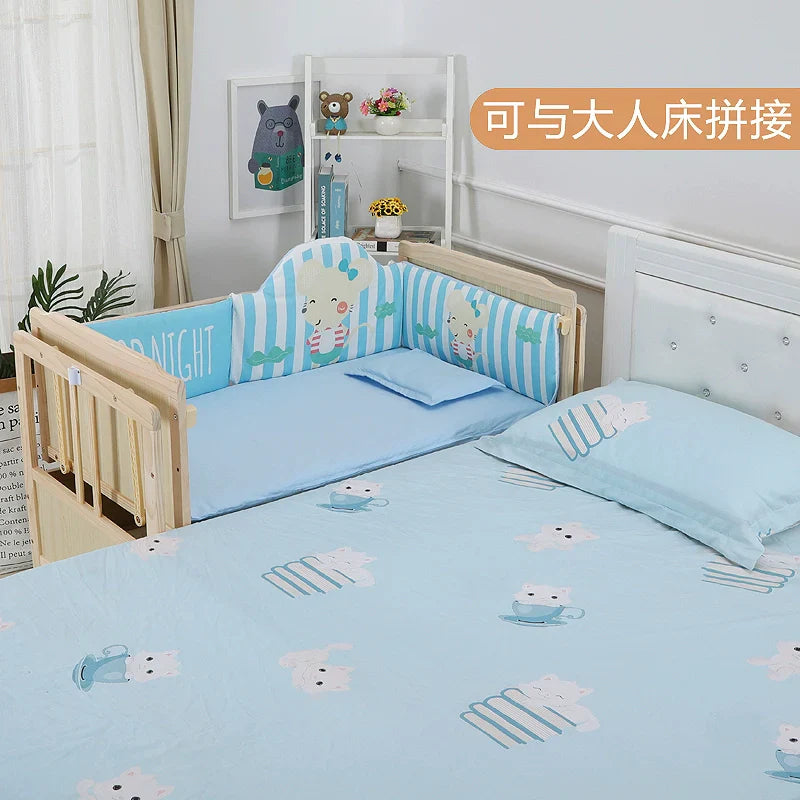 Baby Crib Electric Cradle Bed Patchwork Big Bed