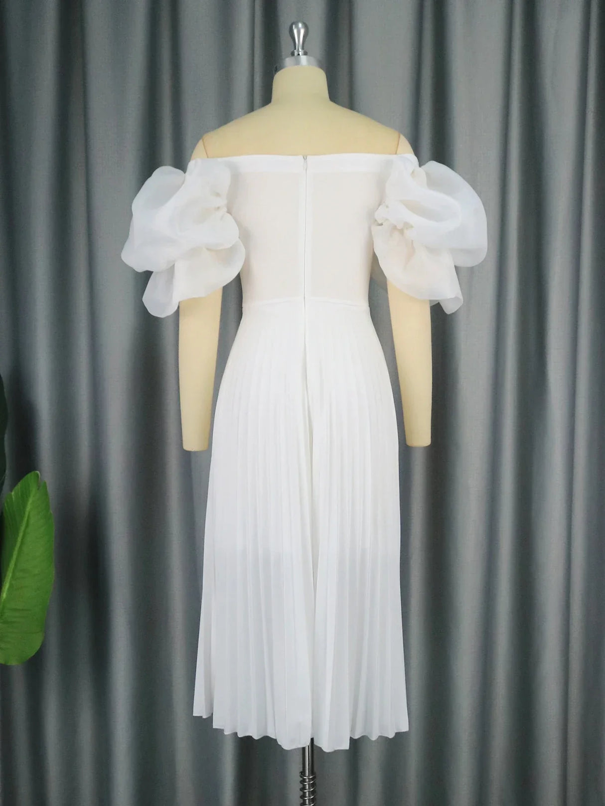 ONTINVA White Midi Dresses for Women Plus Size