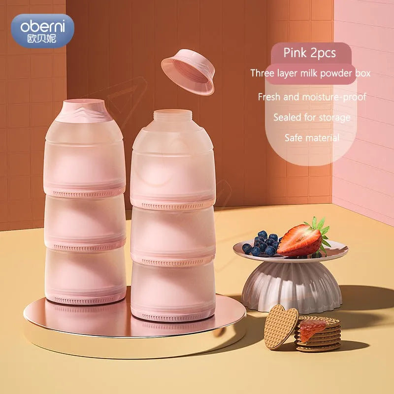 Oberni baby milk powder box/portable food storage box/outside
