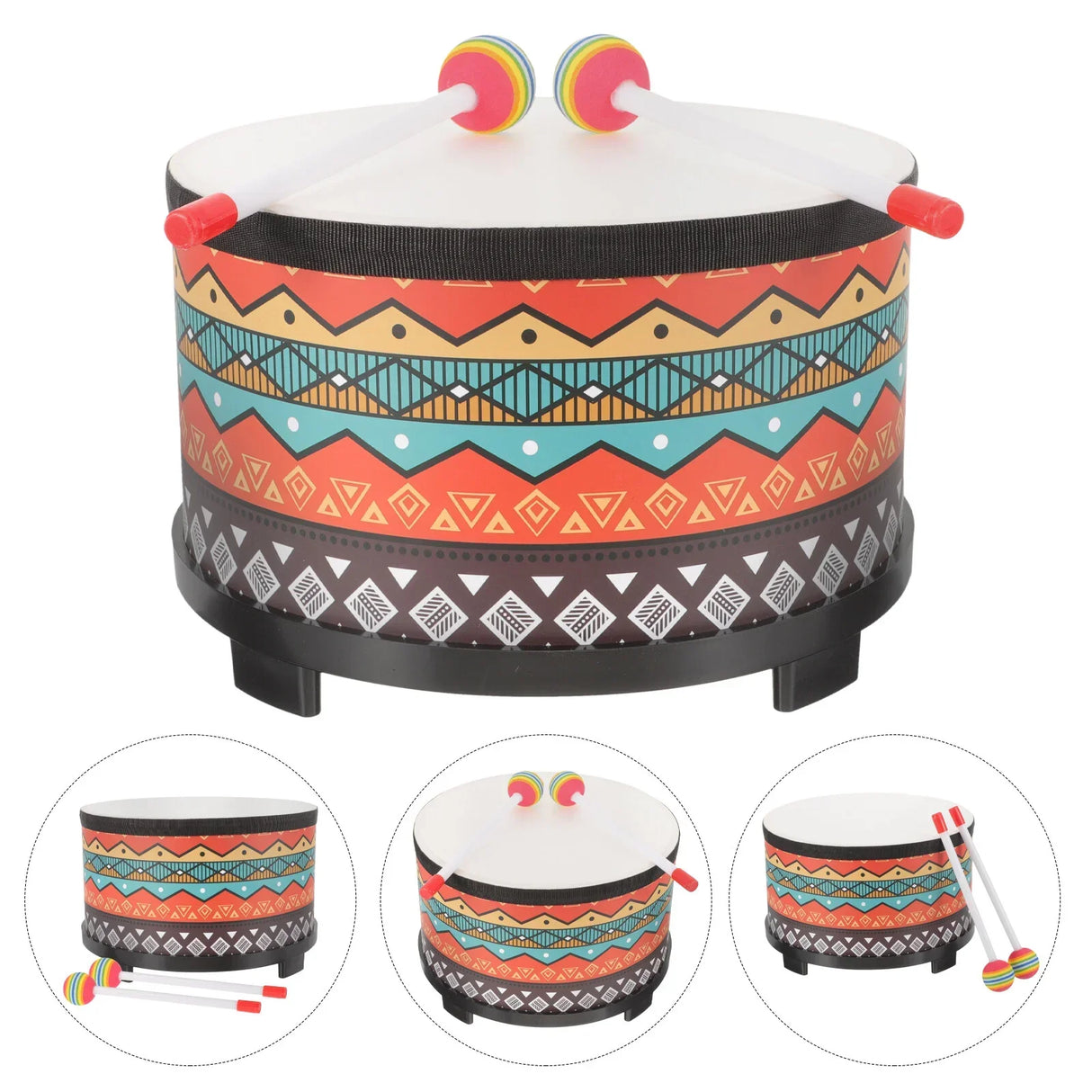 Orff Floor Drum Percussion Instrument Baby Toy Cartoon