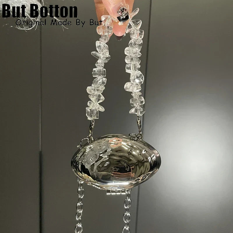 Original Fashion Silver Small Shell Bag Women girl