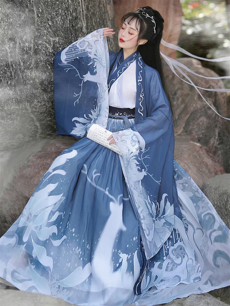 Original Hanfu 3Pcs Ancient Chinese Costume Women Clothes