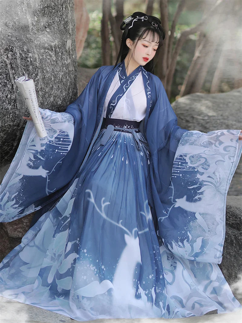 Original Hanfu 3Pcs Ancient Chinese Costume Women Clothes
