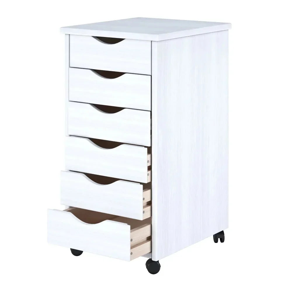 Original Roll Cart, Solid Wood, 6 Drawer Roll