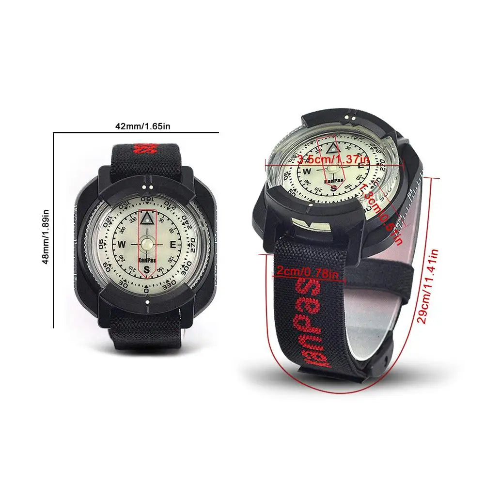 Outdoor Compass Professional 60M /197Ft Diving Compass Waterproof