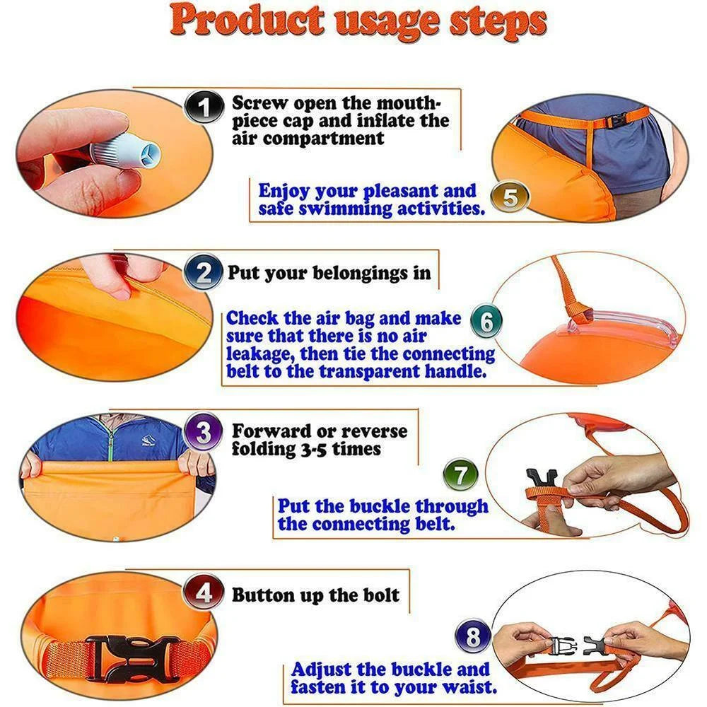 Outdoor Safety Swimming Buoy Multifunction Swim Float Bag