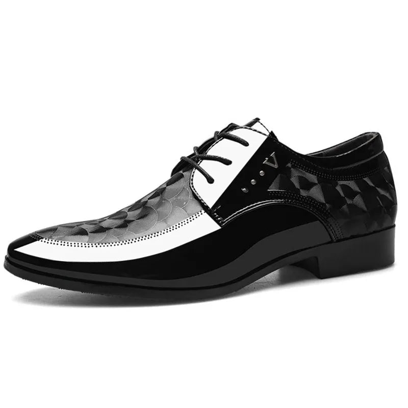 Oxfords Leather Men's Shoes Casual Dress Men Lace Up Breathable Formal Office for Man Big Size 38-48 Flats