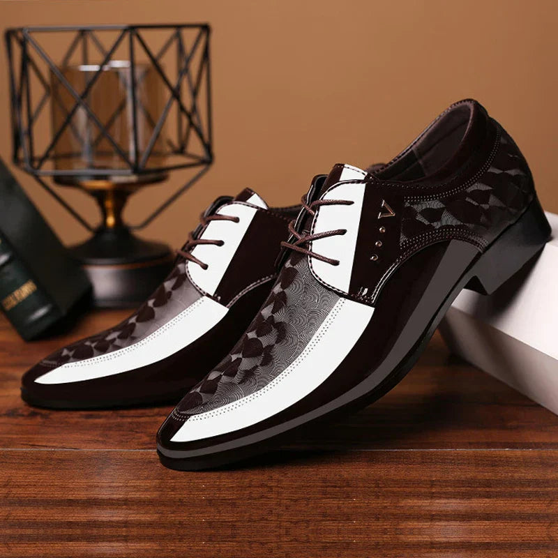 Oxfords Leather Men's Shoes Casual Dress Men Lace Up Breathable Formal Office for Man Big Size 38-48 Flats