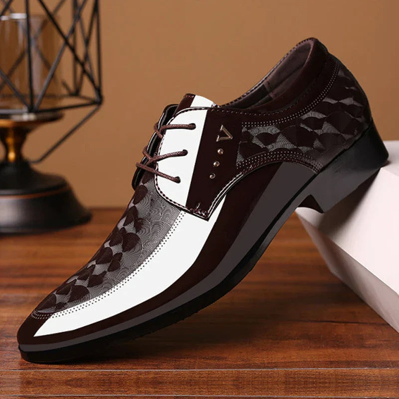 Oxfords Leather Men's Shoes Casual Dress Men Lace Up Breathable Formal Office for Man Big Size 38-48 Flats