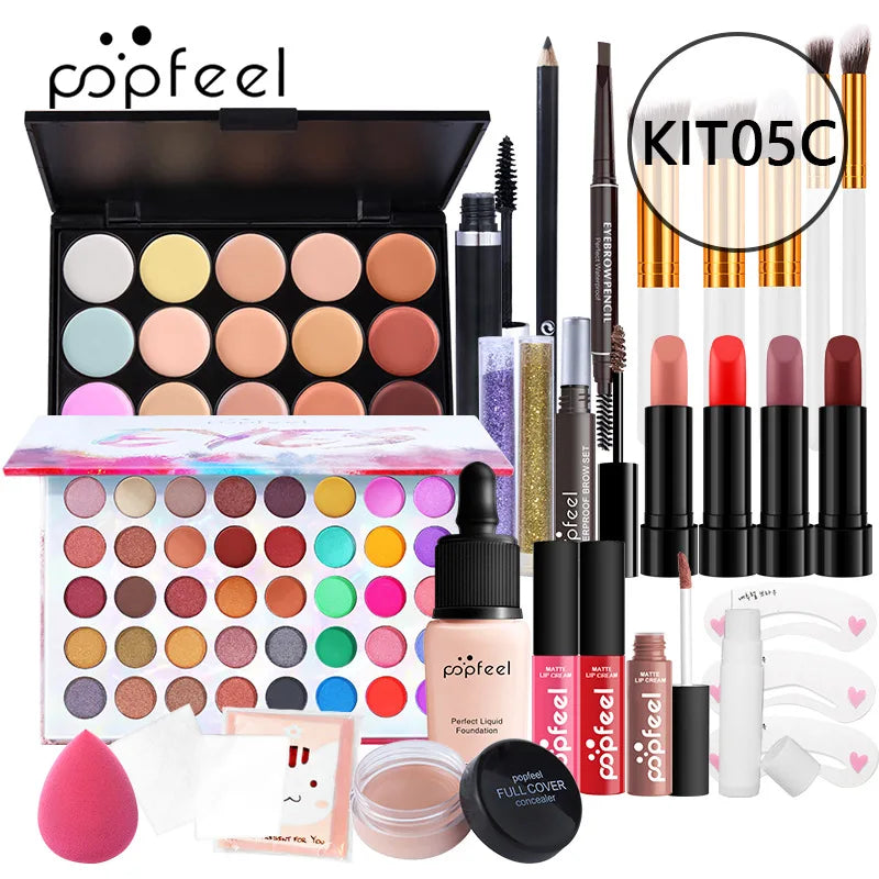 POPFEEL Lip Gloss Makeup Brush Eye Shadow Blush