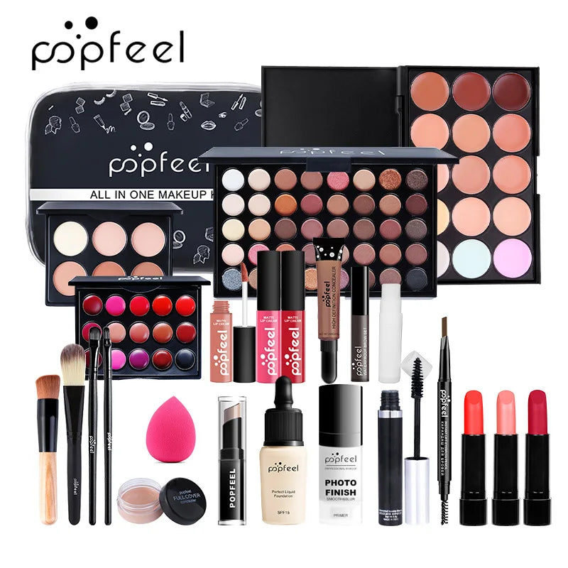 POPFEEL Lip Gloss Makeup Brush Eye Shadow Blush
