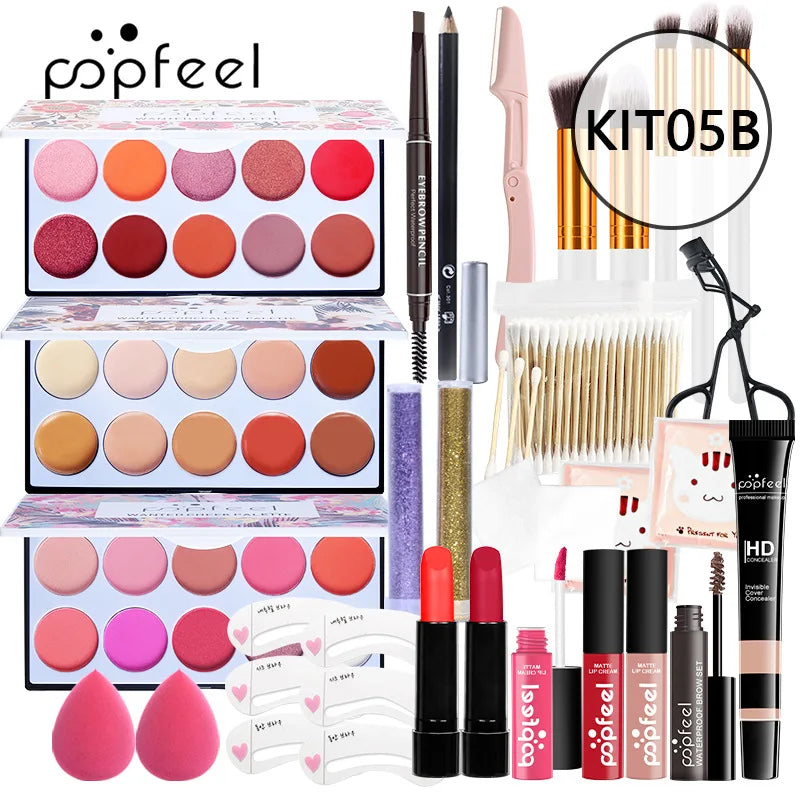 POPFEEL Lip Gloss Makeup Brush Eye Shadow Blush