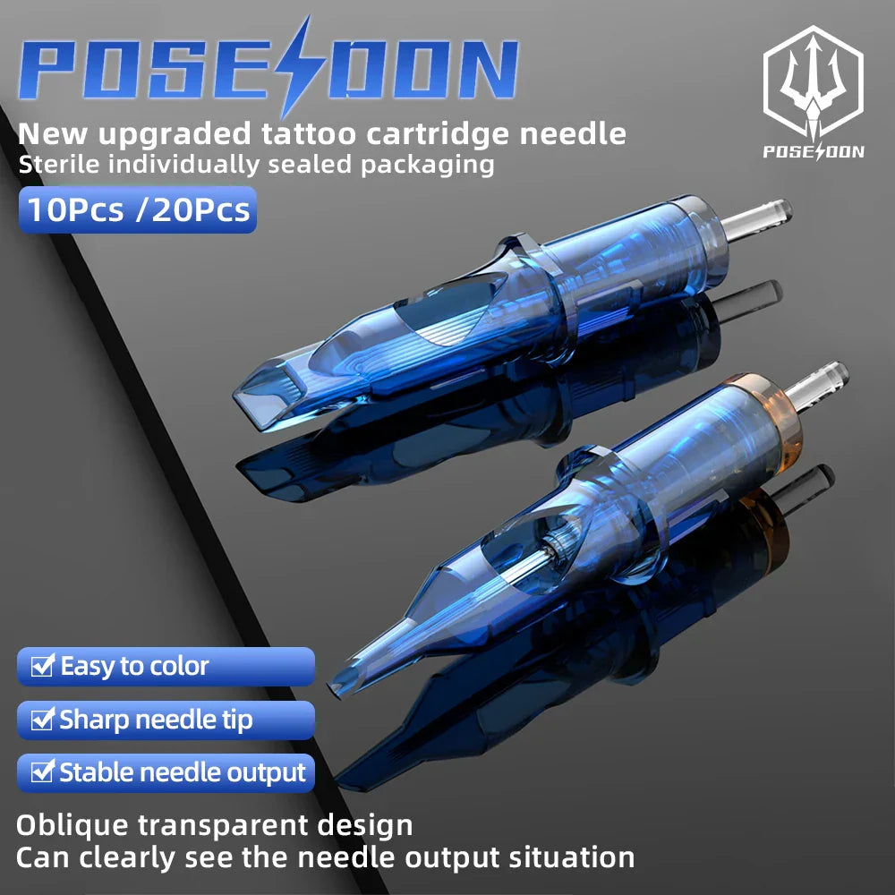 POSEIDON 100PCS Mixed Needle Professional Tattoo Cartridge Needles