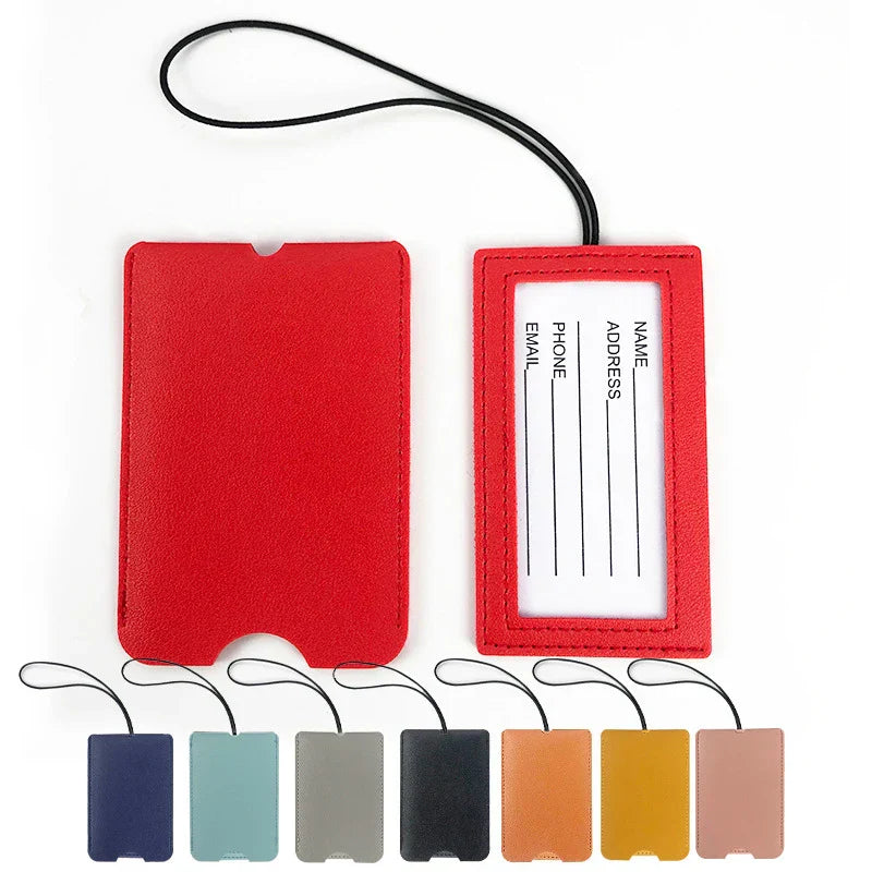 PU Leather Luggage Tag Travel Accessories Suitcase Identifier