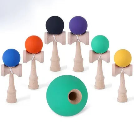 Painted Wood Kendama Toy Outdoor Fitness Balls Train