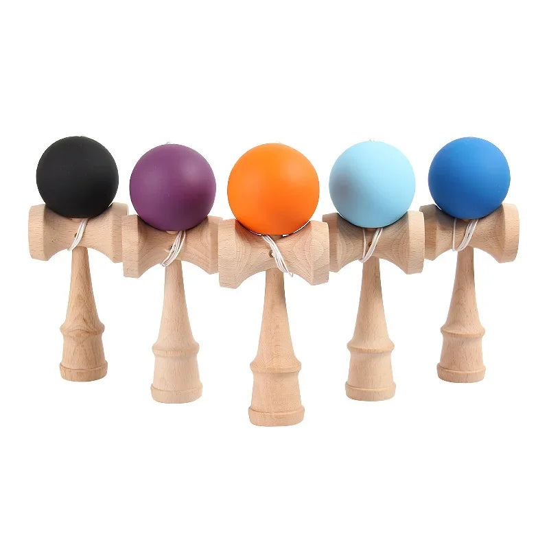 Painted Wood Kendama Toy Outdoor Fitness Balls Train