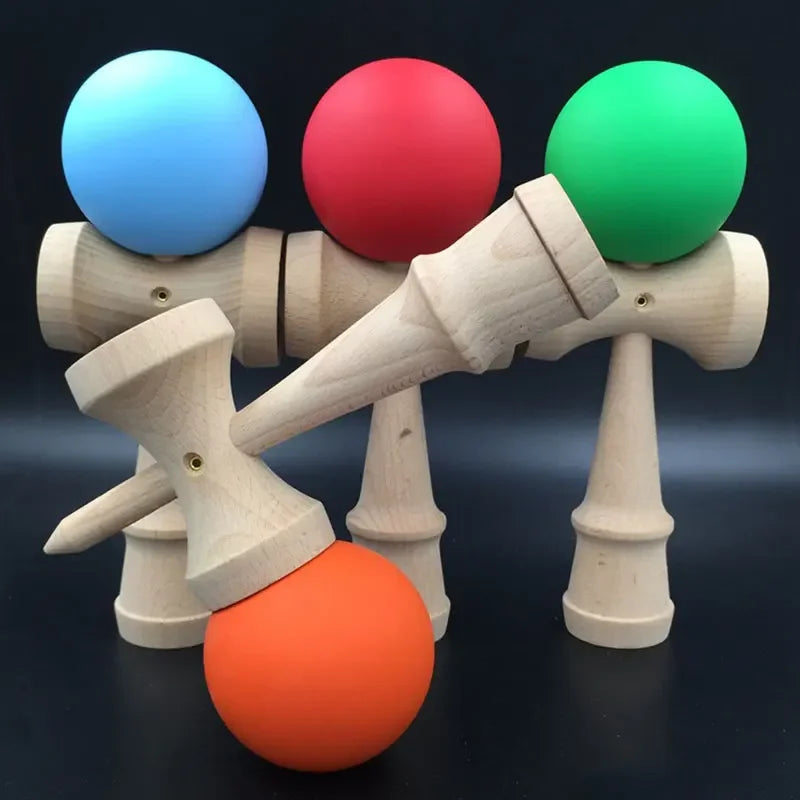 Painted Wood Kendama Toy Outdoor Fitness Balls Train
