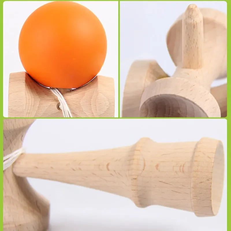 Painted Wood Kendama Toy Outdoor Fitness Balls Train